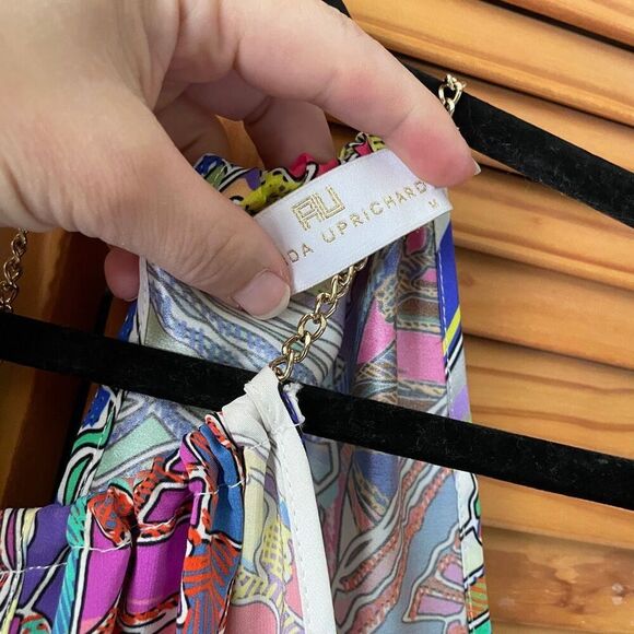 Amanda Uprichard Silk Floral Maxi Dress Butterfly Colorful Wedding Guest - Picture 4 of 8